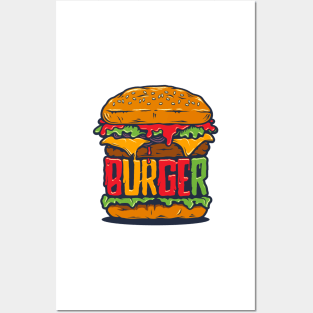 Burger T-Shirt Design Posters and Art